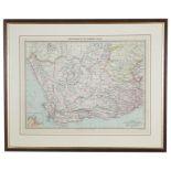 Two 19th/20th century maps of South Africa to inc 'Cape Colony & The Diamond Fields' & 'Natal,