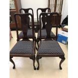 Four mahogany dining chairs