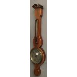 A 19th century mahogany banjo barometer