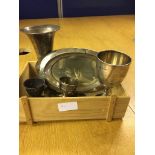 A quantity of HM silver to inc items by Asprey & Co: egg cup, goblet, vase,