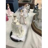 Four Coalport figures: 'I Hope', 'Queen Mary',