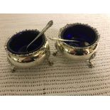 A pair of HM silver Mappin & Webb salts