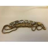 A 9ct gold gate bracelet;