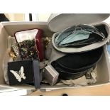 A box of costume jewellery