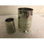 Two Hm silver tankards