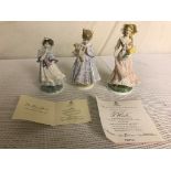 Three Royal Worcester figures: 'I Wish',