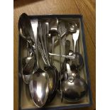 A quantity of Georgian and Victorian flatware;