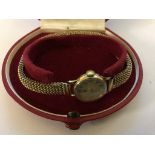 A ladies boxed vintage gold-cased Omega