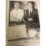 A signed picture of Tom Finney, Preston North End legend,