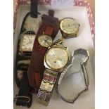 A quantity of vintage watches to inc a Rodania Automatic and Tissot Automatic Seastar