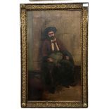 Chattie Wake (19th/20th century): Portrait of a seated gentleman, oil on canvas, signed lower left,