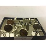 A quantity of coin set cufflinks