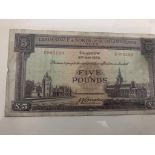 Clydesdale & North of Scotland bank £5 note 02/05/1952