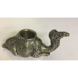 A HM silver pin cushion in the form of a camel Hallmarks for Birmingham 1903 maker Levi & Salamon