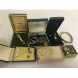 A quantity of vintage dress jewellery to inc gold,