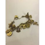 A 9ct charm bracelet