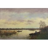 A pair of oils on canvas depicting river landscapes, each signed Giovanni?,