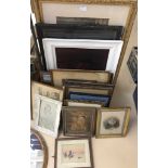 A quantity of pictures of various subjects to inc 19th century examples