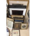 A quantity of pictures of various subjects to inc 19th century examples inc.