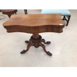 A 19th century mahogany card table