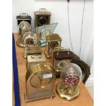 12 mixed carriage clocks,