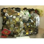 A box of coins to inc World and GB (Note: All proceeds to be donated to St Francis Hospice)