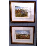 A pair of 19th century watercolours of landscape subjects, indistinctly inscribed,