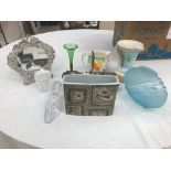 A quantity of ceramics and glass to inc Faience,