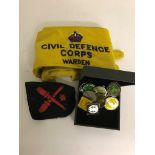 Civil Defence corps badges