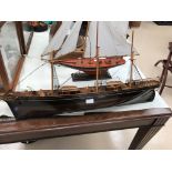 A model of a three-mast ship