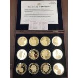 The Queen's Diamond Jubilee gold-plated medallions (Windsor Mint)
