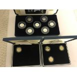 Cased silver proof pound coin sets