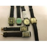 Six vintage watches to inc a gentleman's Roamer, Favre-Leuba,