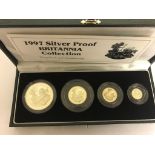 1997 silver proof Britannia collection: four coins