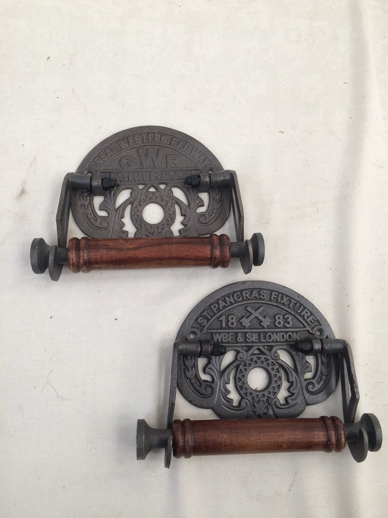 A pair of toilet roll holders (St Pancras 1883)