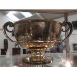 A large HM silver handled punch bowl