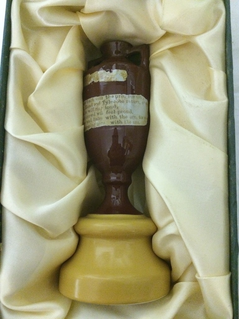 A ceramic replica of The Ashes from Lords