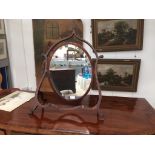 A 19th century mahogany dressing table mirror