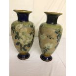 A pair of Royal Doulton stoneware vases