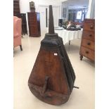 A large set of 19th century leather industrial bellows