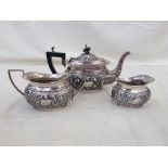 A HM silver teaset