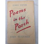 Sir John Betjeman, CBE: 'Poems in the Porch', hand-signed by Betjeman,