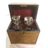 A 19th century walnut decanter box