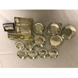 A quantity of silver Cypriot bowls,