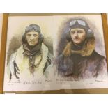 Two colour photographs signed by two Battle of Britain pilots: (1) Flt AM Montagu-Smith 264