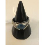 An 18ct diamond and zircon dress ring