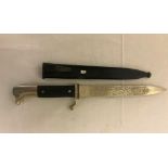 WWII German Presentation Bayonet Ricasso marked Eickhorn to one side and Peter Kolb Amberg to the