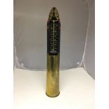 18 pounder cut-away Artillery shell showing grape shot and fuse etc.