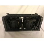 WWII German Two Drum Magazines for MG34/MG42 in metal carry case, complete with bullets and link.