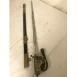 WWI GVR English Navy Sword Portepee and Sheath.